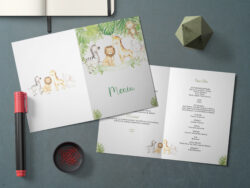 Meniu A5 - Tip carte - Safari