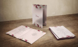 Meniu A5 - Tip carte - Burgundy dream - imagine 2