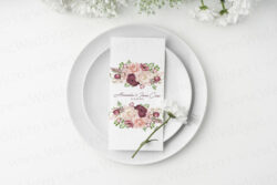 Meniu - individual - Whine Floral - imagine 2