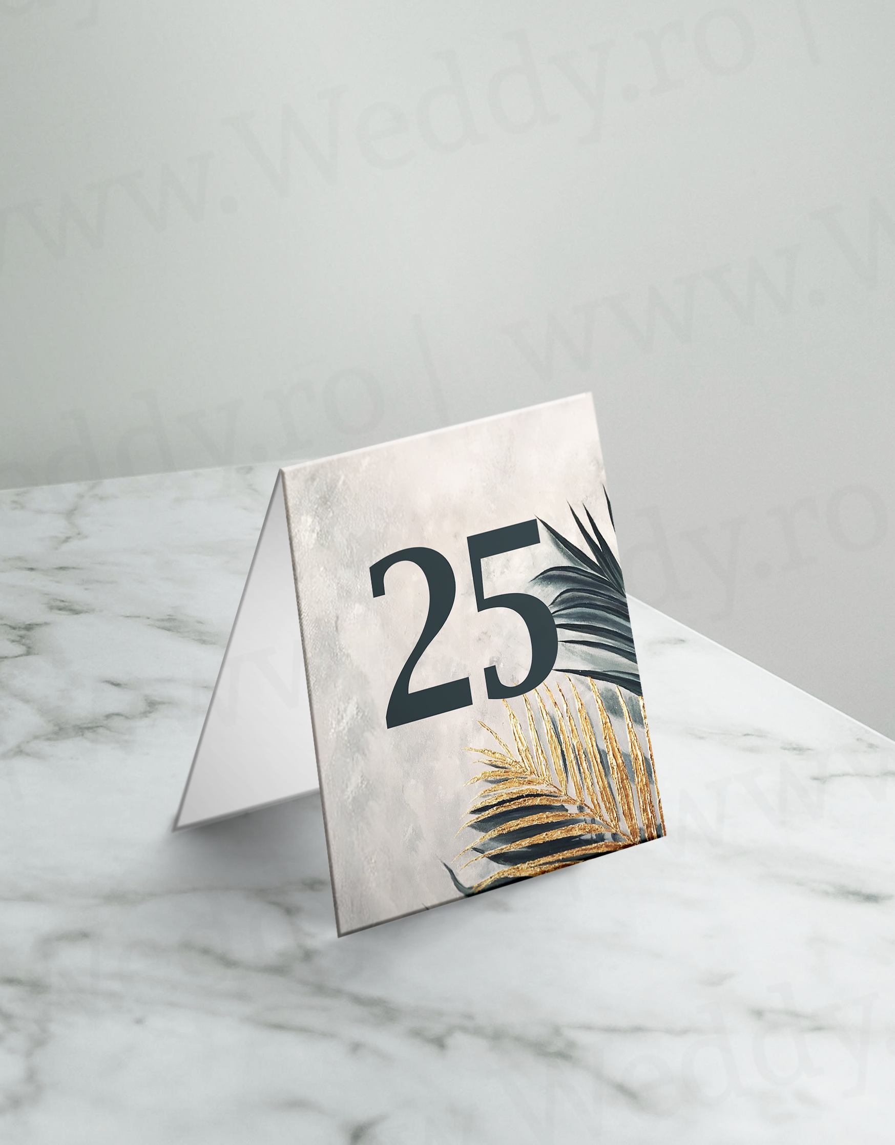 Mockup numar masa - Gold Palms Număr Masă - Gold Palms - imagine 1