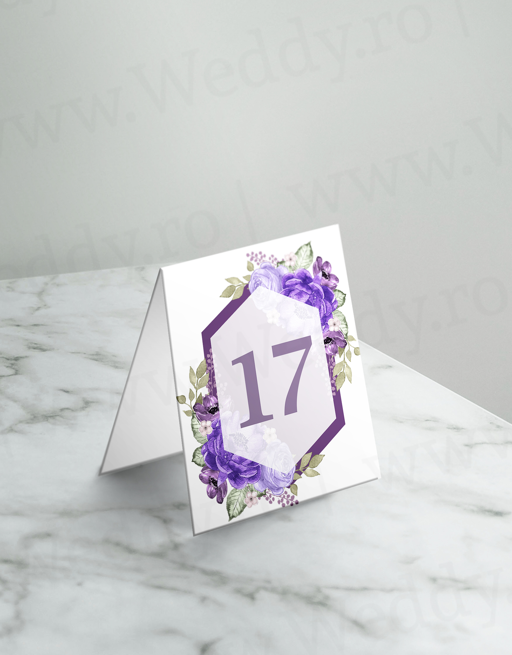 Mockup numar masa - violet mint Număr Masă - Violet mint - imagine 1